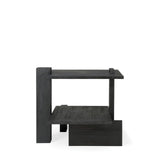 Abstract Side Table | Teak - Black (56cm)