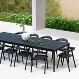 Bok Outdoor Dining Table | Black Teak
