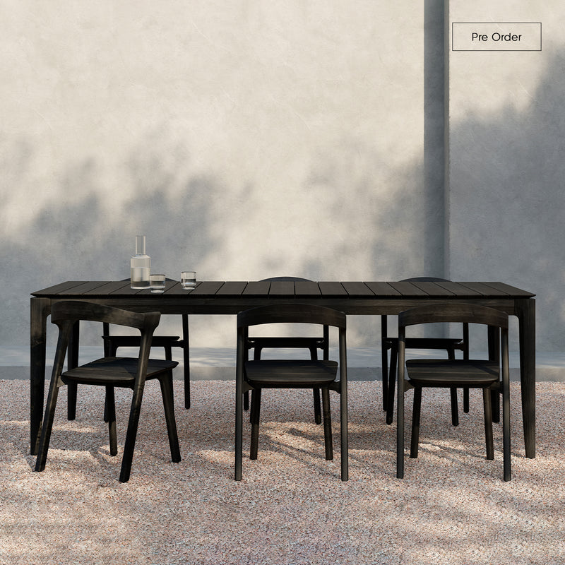 Bok Outdoor Dining Table | Black Teak