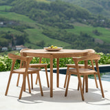 Bok Round Outdoor Dining Table | Teak
