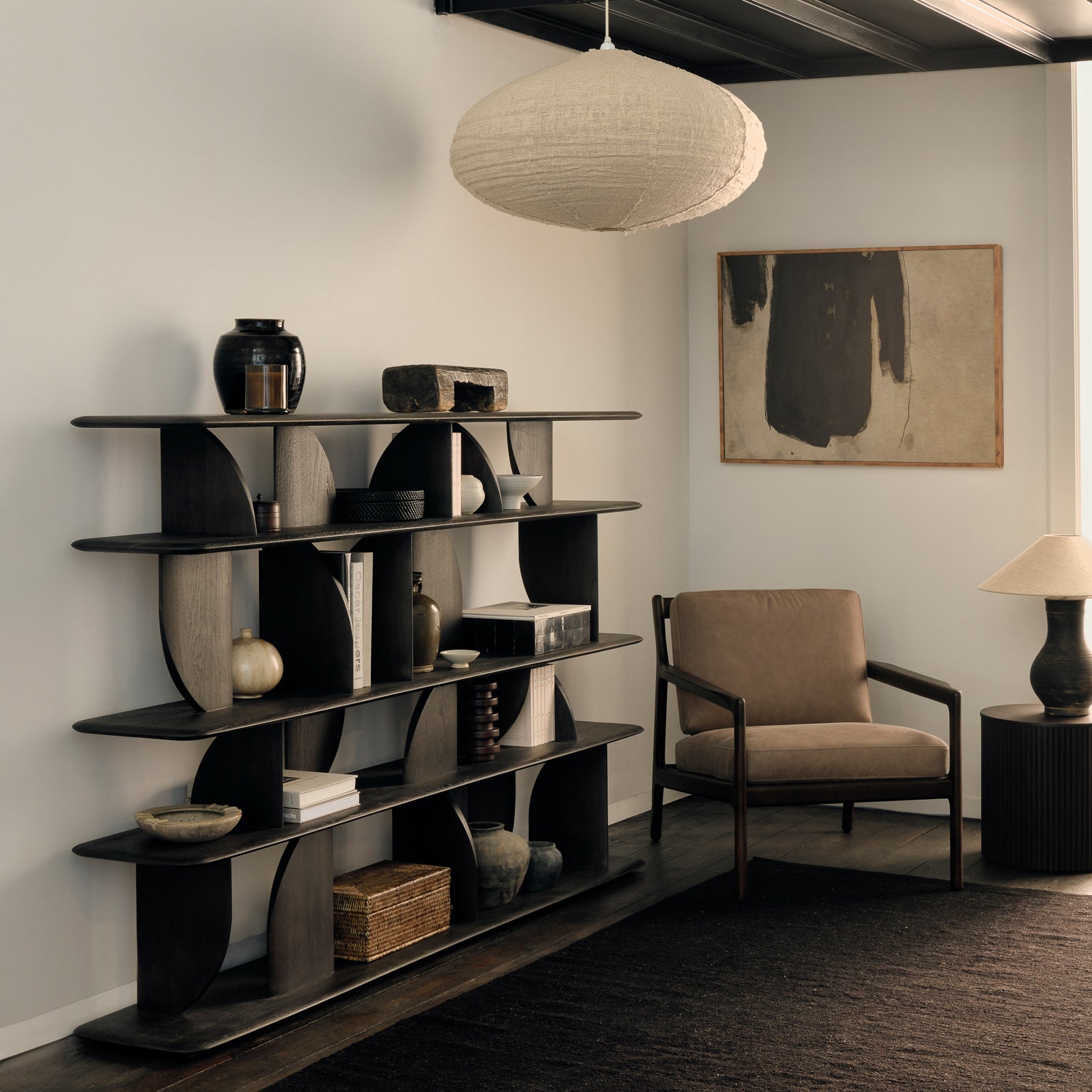 Greek Shape Rack Ethnicraft Geometric Rack | Teak - Dark Stain – Originals Furniture