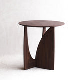 Ethnicraft Geometric Side Table Teak Brown from Originals Furniture Singapore