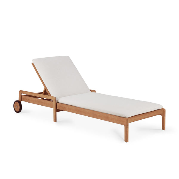 Outdoor Jack Adjustable Lounger | Teak - Off White