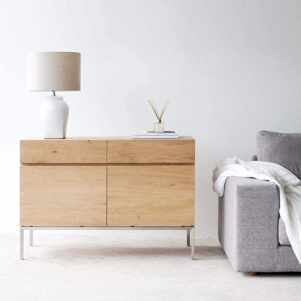 Ethnicraft Oak Sideboard Ligna 2 Doors / 2 Drawers Originals Furniture