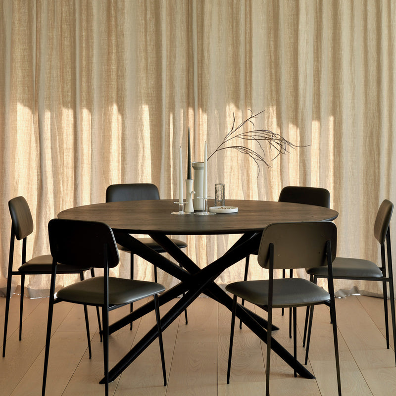 Black Oak Mikado Round Dining Table - Originals Furniture Singapore