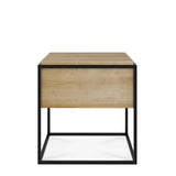 Monolit Bedside Table | Oak with Black Frame