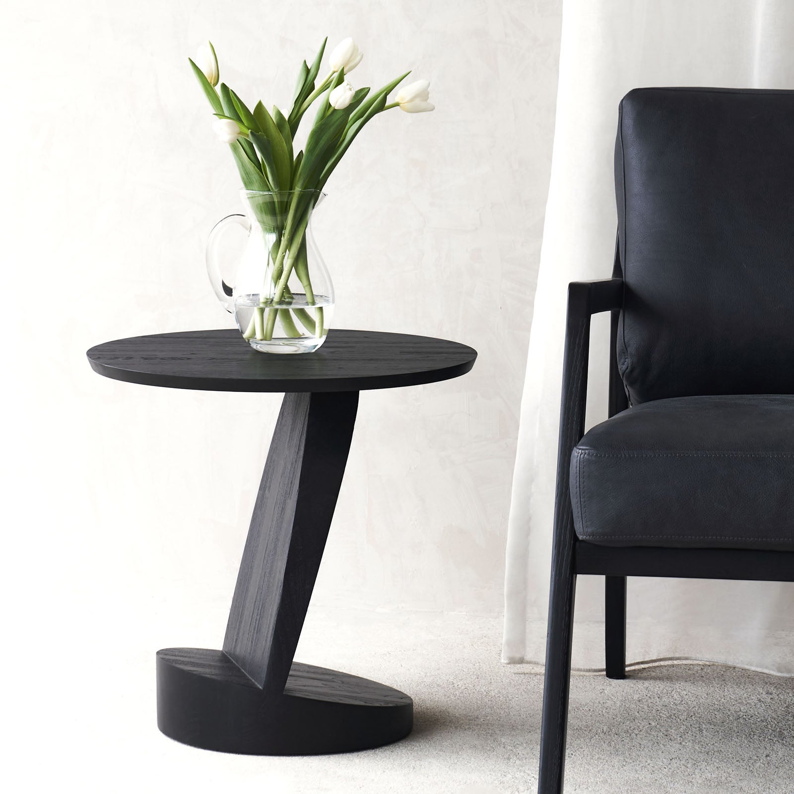Oblic Side Table | Teak Black – Originals Furniture