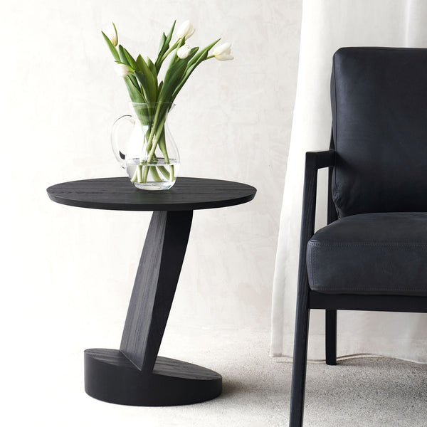 Oblic Side Table | Teak Black