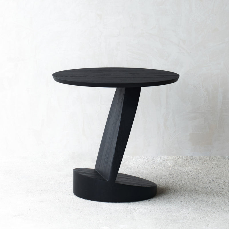 Ethnicraft Oblic Side Table Teak Black from Originals Furniture Singapore