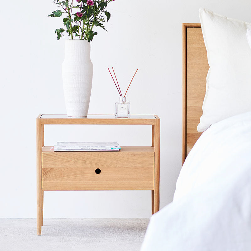 Spindle Bedside Table | Oak