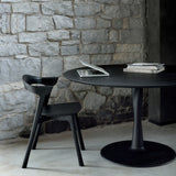 Torsion Round Dining Table | Black Oak