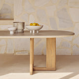 Trestle Outdoor Dining Table | Concrete & Teak