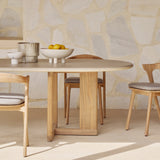 Trestle Outdoor Dining Table | Concrete & Teak