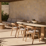 Trestle Outdoor Dining Table | Concrete & Teak