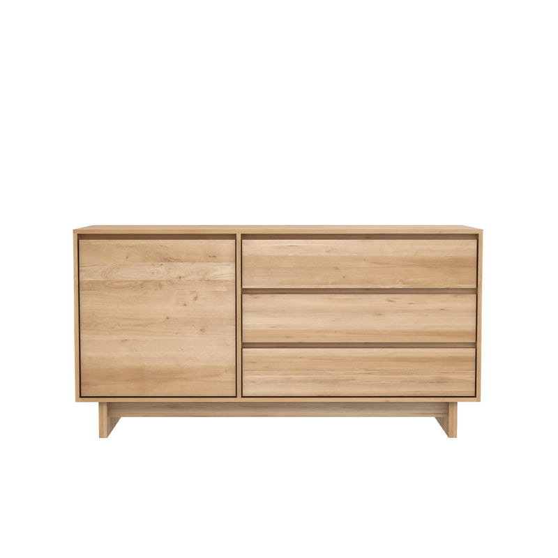 Ethnicraft Wave Oak Sideboard (148cm), 1 door and 3 drawers - $3010