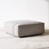 Baker Fabric Ottoman | Storm