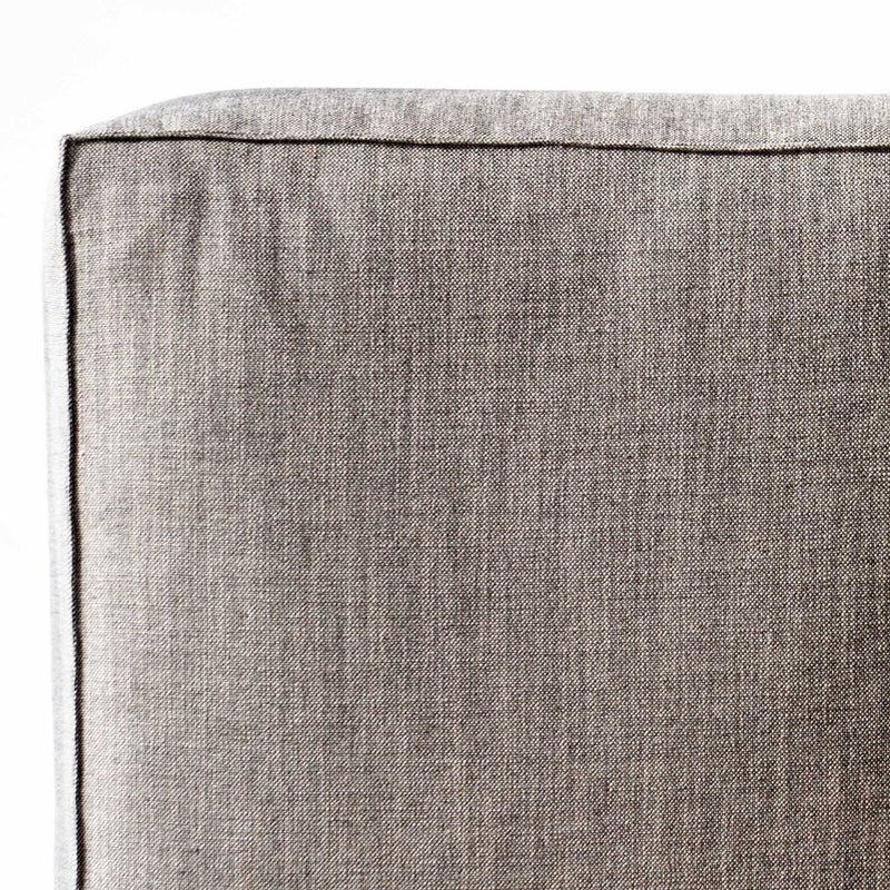 Baker Fabric Ottoman | Storm