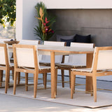 Harbour Outdoor Byron Outdoor Dining Chair Teak in White from Originals Furniture Singapore