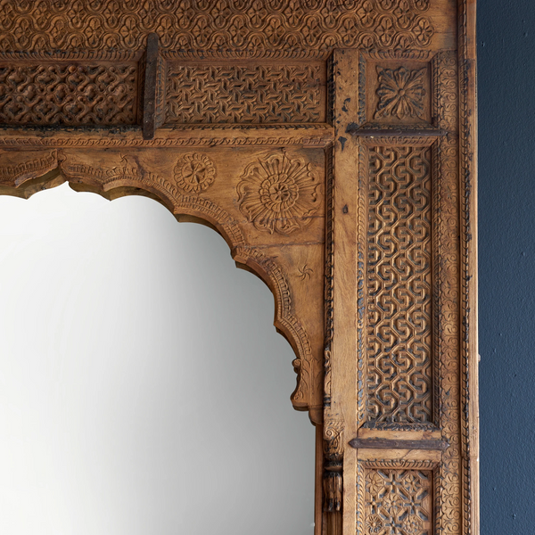 Extra Large Natural Carved Mirror