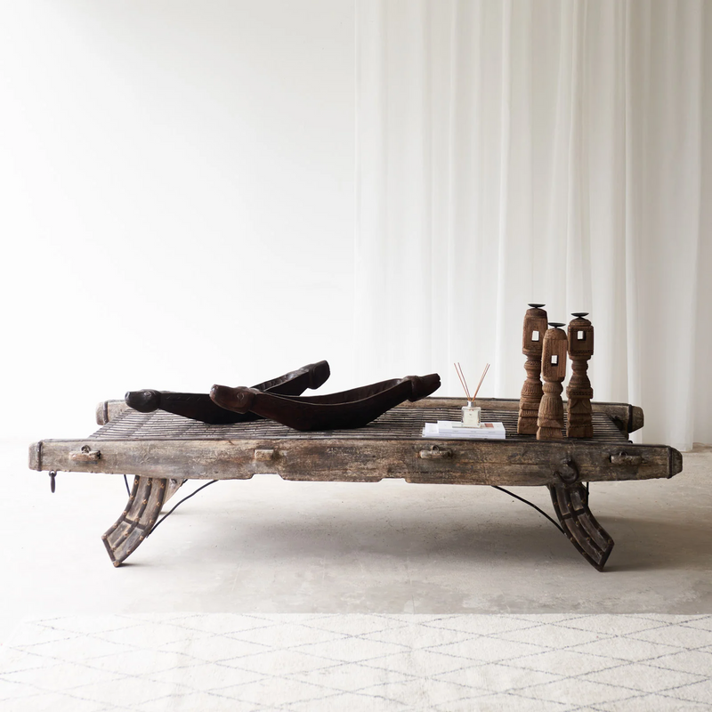 Vintage Teak Carving Boat A