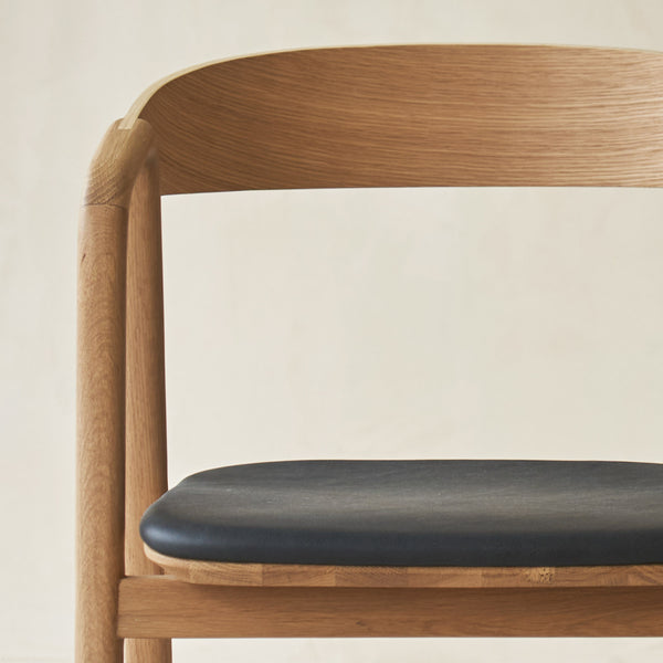 Inlay Dining Chair | Oak - Bespoke Leather