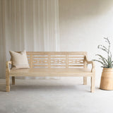 Java Carved Daybed | Teak - Whitewash A (Approx. 200cm)