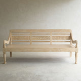 Java Carved Daybed | Teak - Whitewash A (Approx. 200cm)