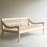 Java Carved Daybed | Teak - Whitewash A (Approx. 200cm)