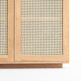 Rattan sideboard 4 doors natural handcrafted from Java with natural hard-wearing rattan weave - $3600