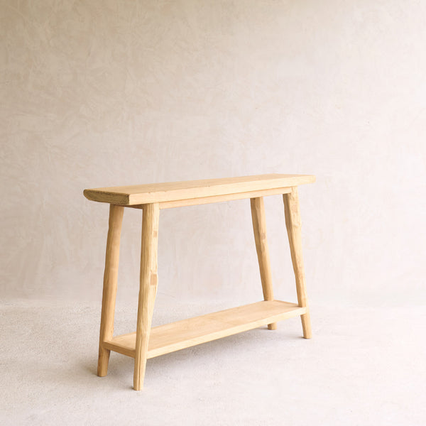 Roca Rustic Console with Shelf | Old Teak - Natural