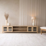 Cetara TV Console | Whitewash (220cm)