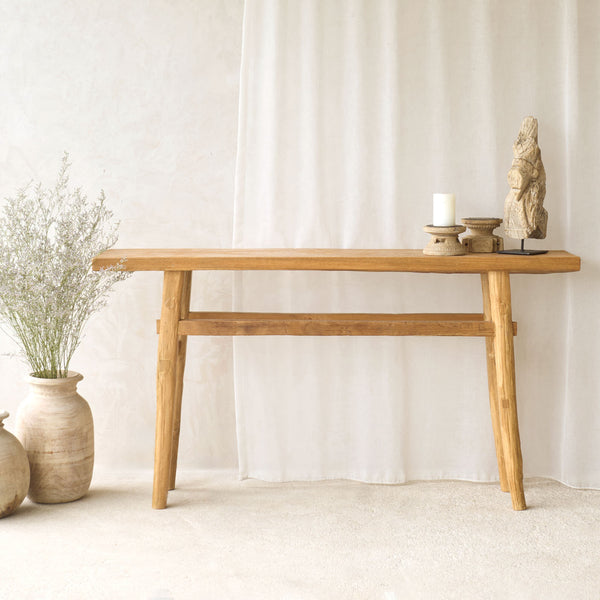 Roca Rustic Console | Old Teak - Natural (150cm)