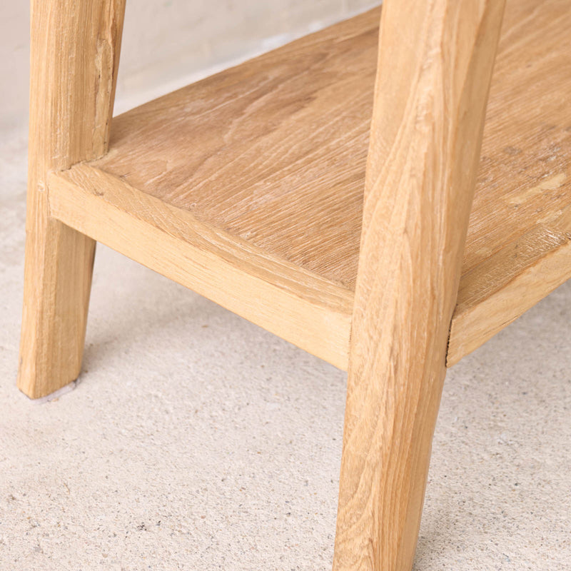 Roca Rustic Console with Shelf | Old Teak - Natural