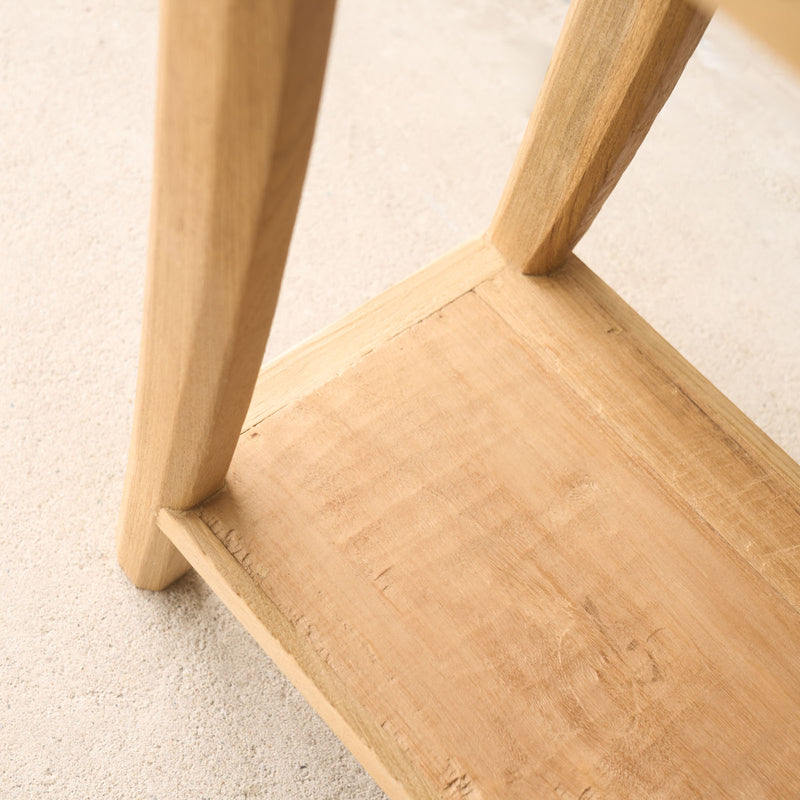 Roca Rustic Console with Shelf | Old Teak - Natural