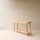 Roca Rustic Console with Shelf | Old Teak - Natural