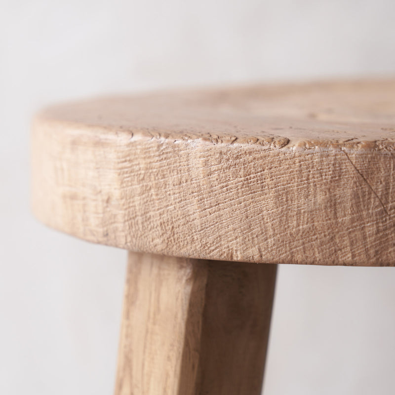 Java Stool Teak Black Legs