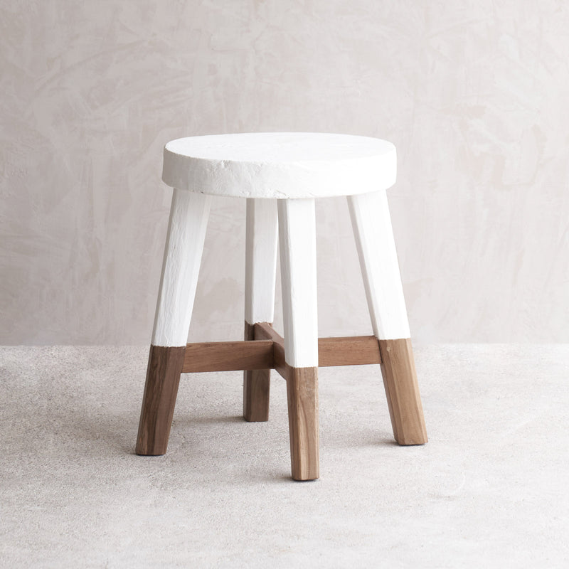 Java Stool Teak Natural Legs