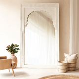 No. 2 | Vintage Carved Mirror - White