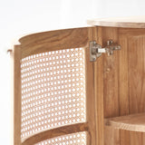 Luna rattan sideboard in teak natural
