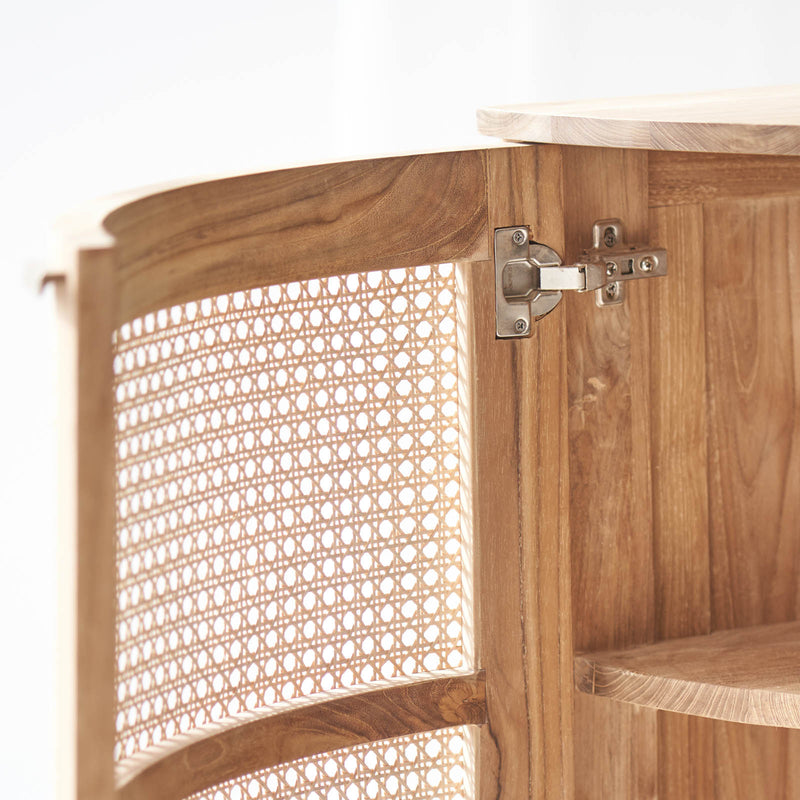 Luna rattan sideboard in teak natural