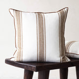 Cushion Rayure - Havane (Square Large)