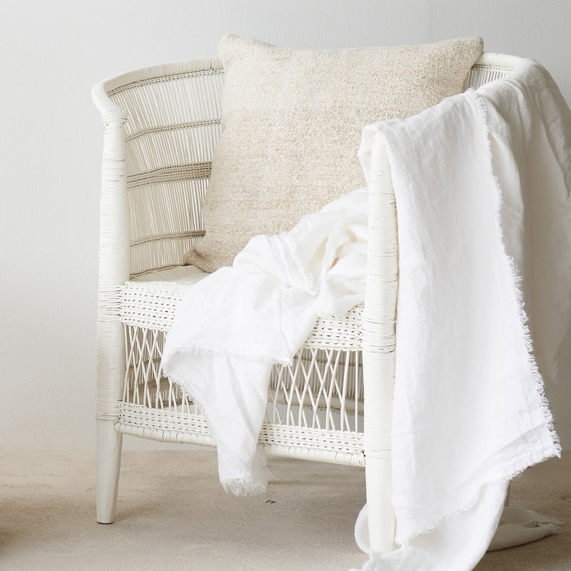 Throw VV Linen | Blanc