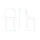 Andy Dining Chair | Oak - Wheat
