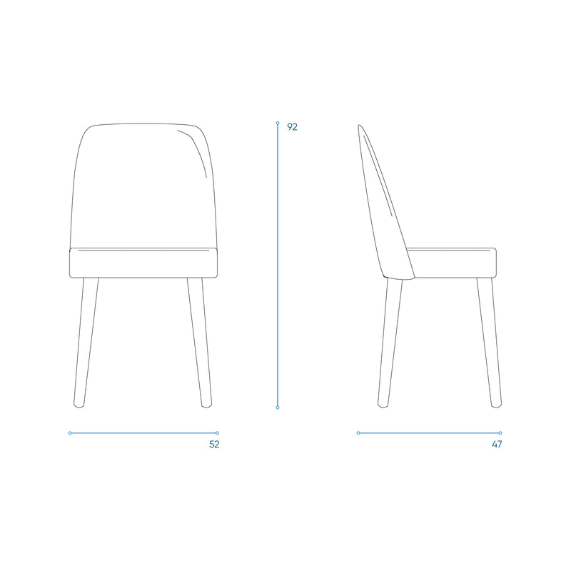 Andy Dining Chair | Oak - Wheat