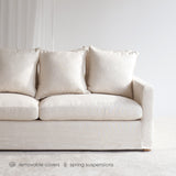 Charlie Fabric Sofa | 3 Seater - Oatmeal (230cm)