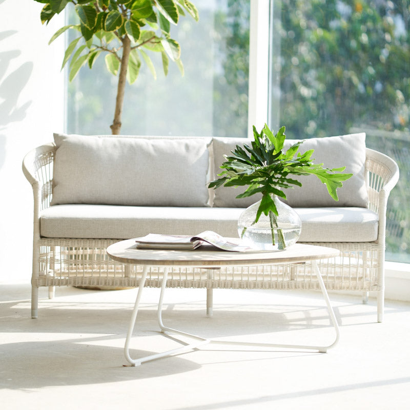 Fiji Outdoor Coffee Table in White and Teak from Originals Furniture Singapore