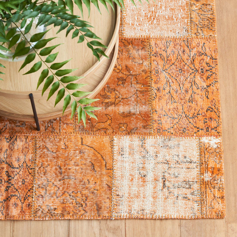 Patchwork Rug | Rustic Orange W143 x L276cm