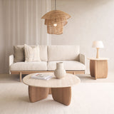 Pensive 2 Seater Fabric Sofa | Blonde Oak - Eva