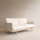 Pensive 2 Seater Fabric Sofa | Blonde Oak - Eva