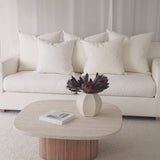 Beccy Fabric Sofa | 3 Seater - Ivory (216cm)